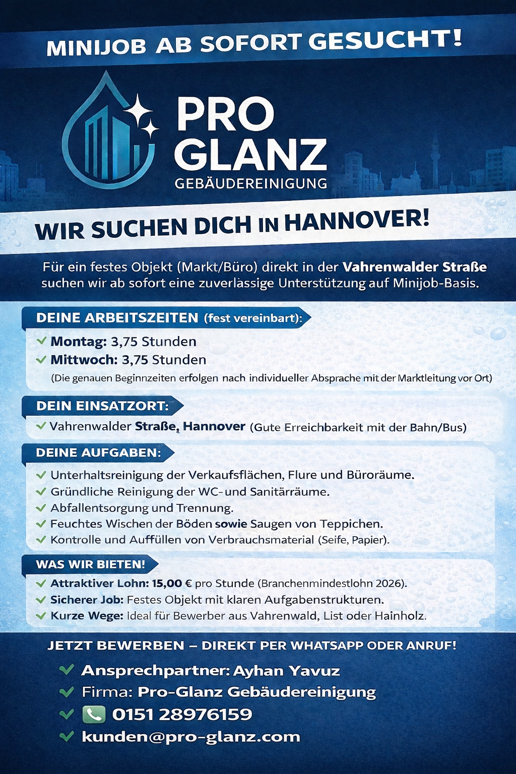 Stellenangebot Flyer